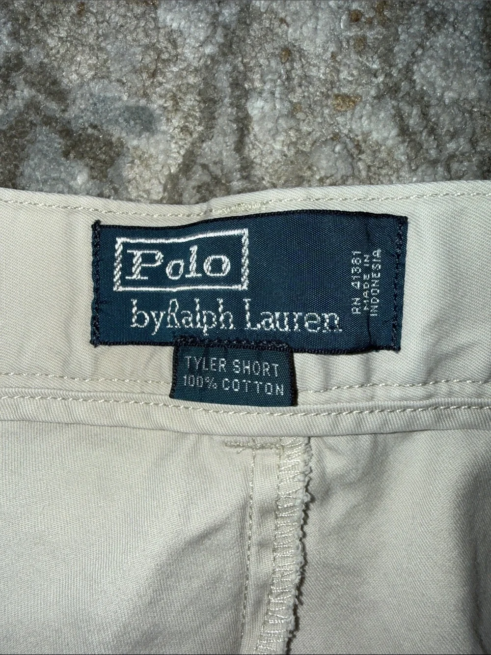Polo by Ralph Lauren Khaki Flat Front Cotton Tyler Short Men’s Shorts